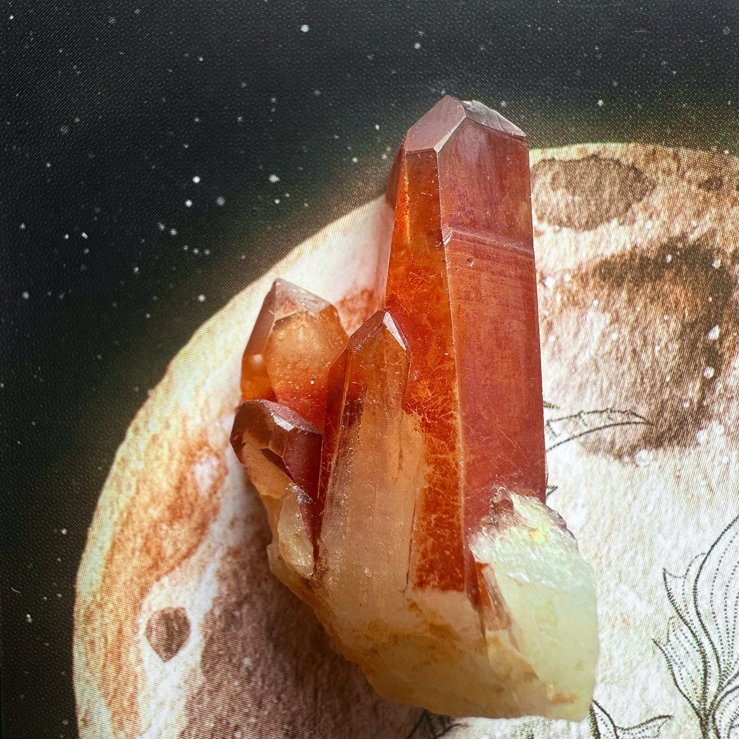 Tangerine Quartz Cluster