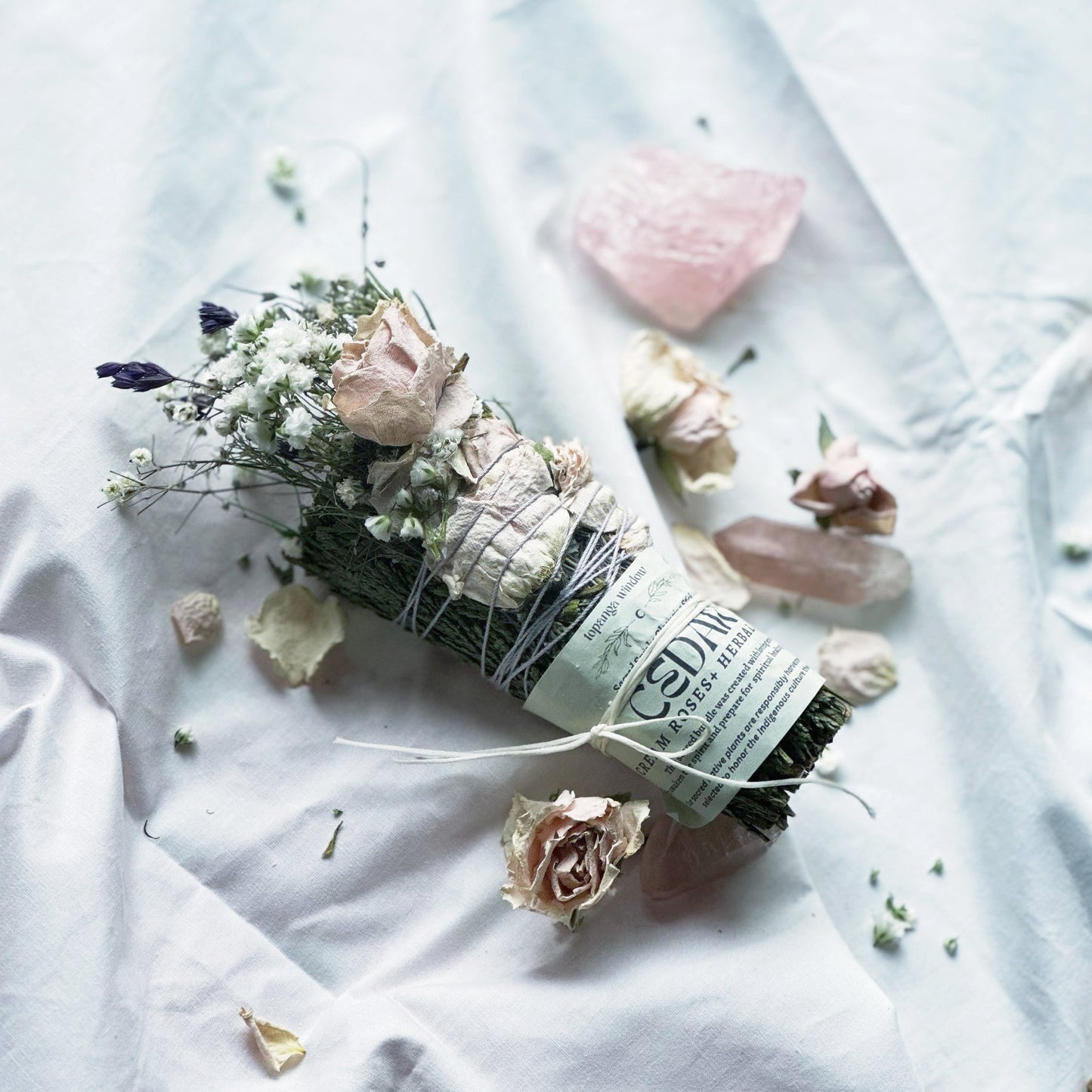 Cedar and Roses Sacred Smoke Cleansing Stick