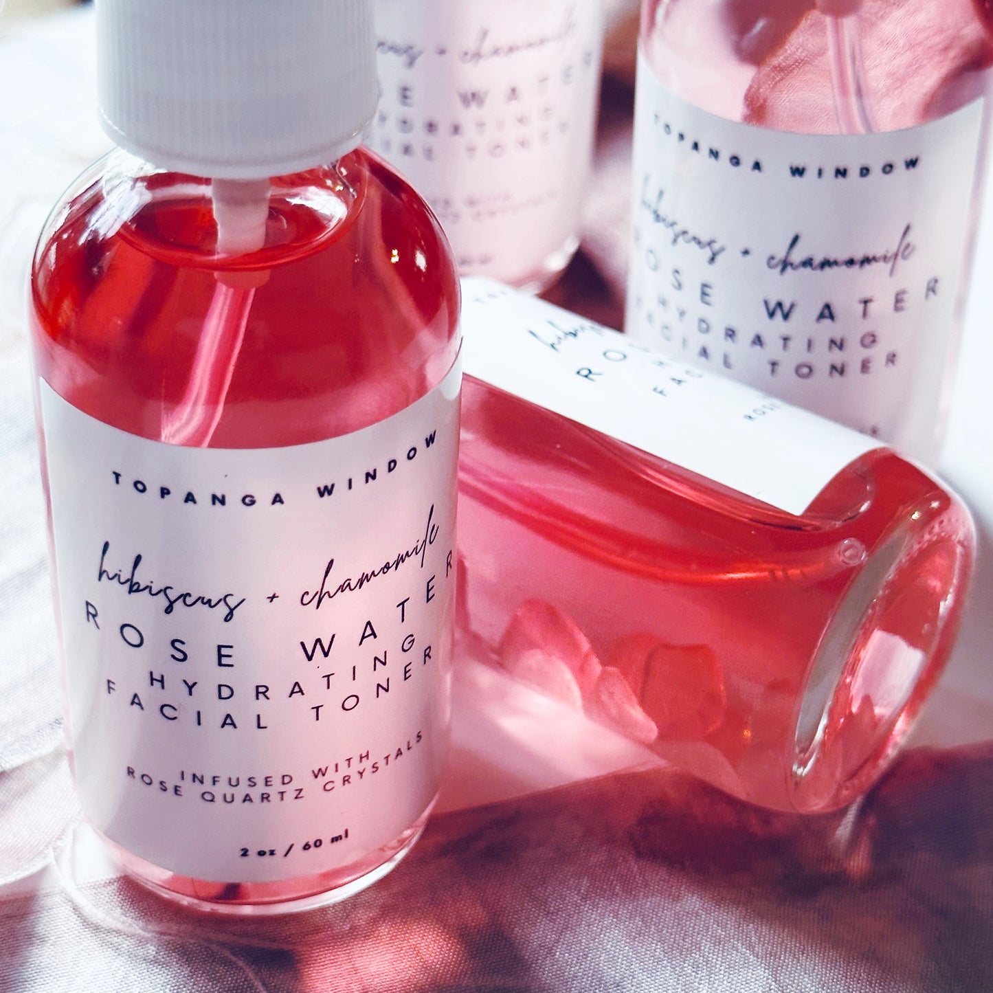 ROSE WATER FACIAL TONER Infused with Rose Quartz