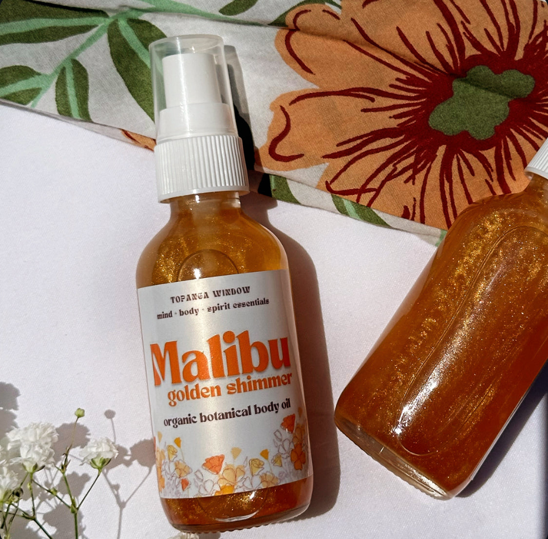 MALIBU Golden Shimmer Organic Botanical Body Oil