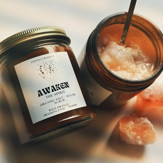 Awaken The Spirit Body Scrub + Himalayan Salt Stone