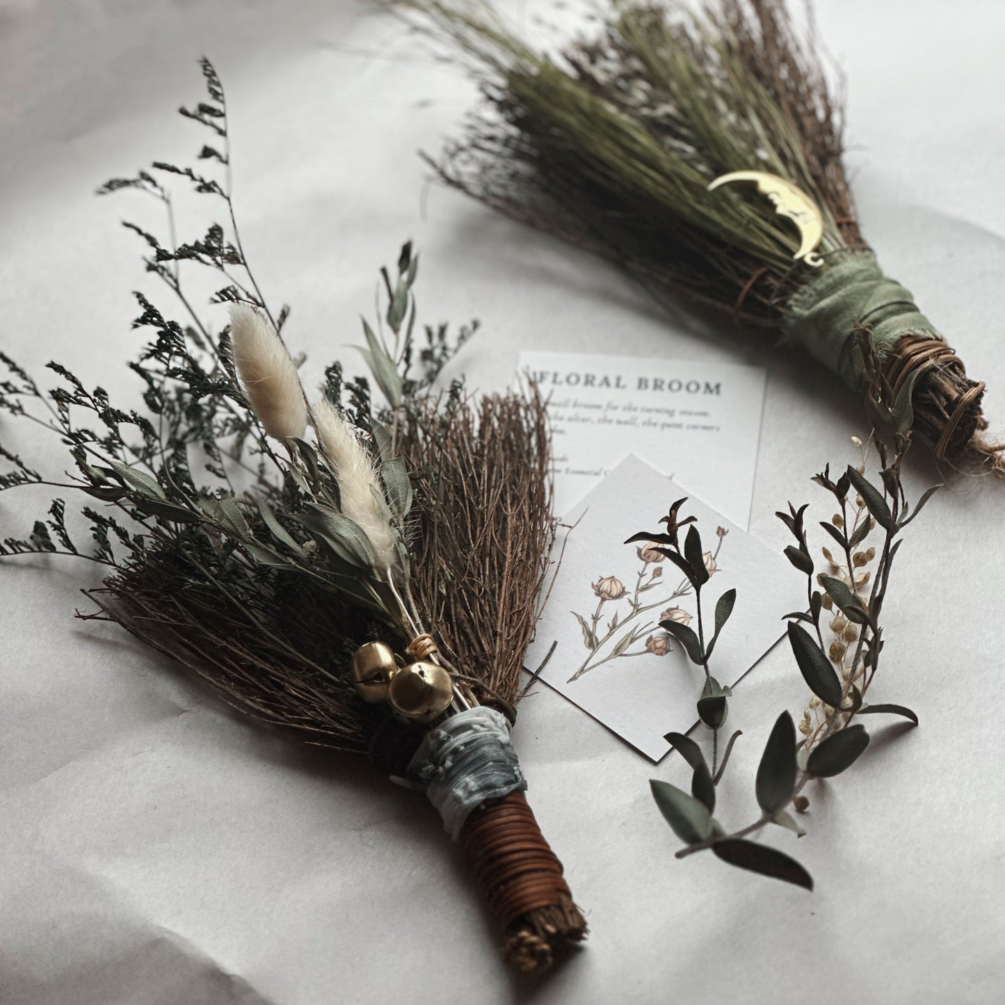 Winter Gathering  Mini Botanical Besom Broom