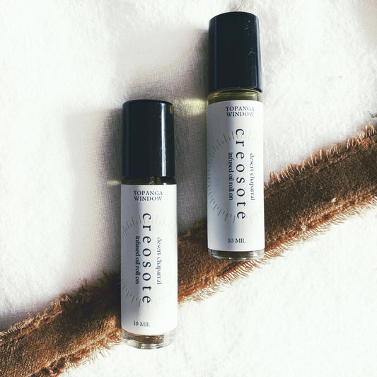 CREOSOTE INFUSED OIL MADE FROM CREOSOTE LEAVES INFUSED IN ORGANIC GRAPESEED AND JOJOBA OIL