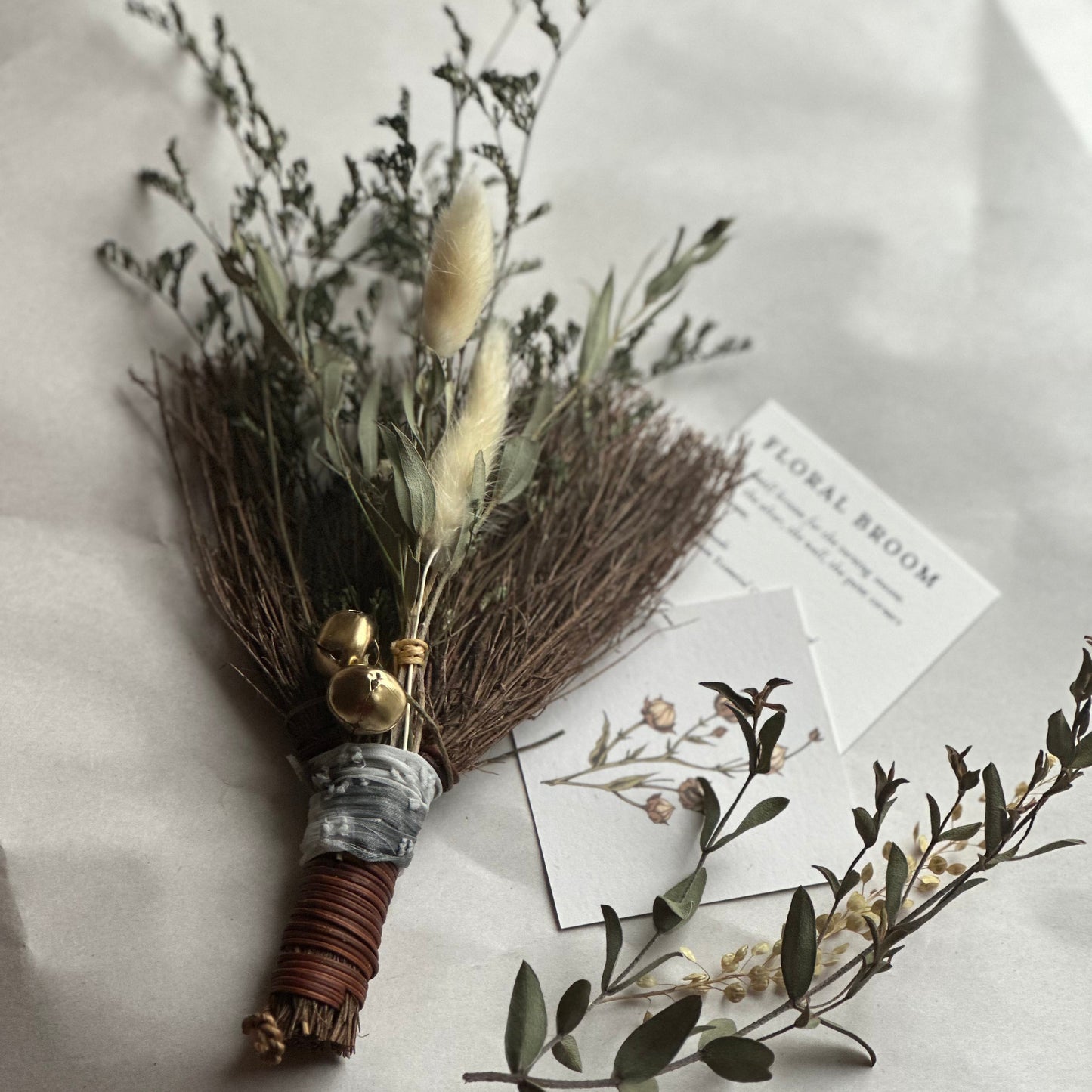 Winter Gathering  Mini Botanical Besom Broom