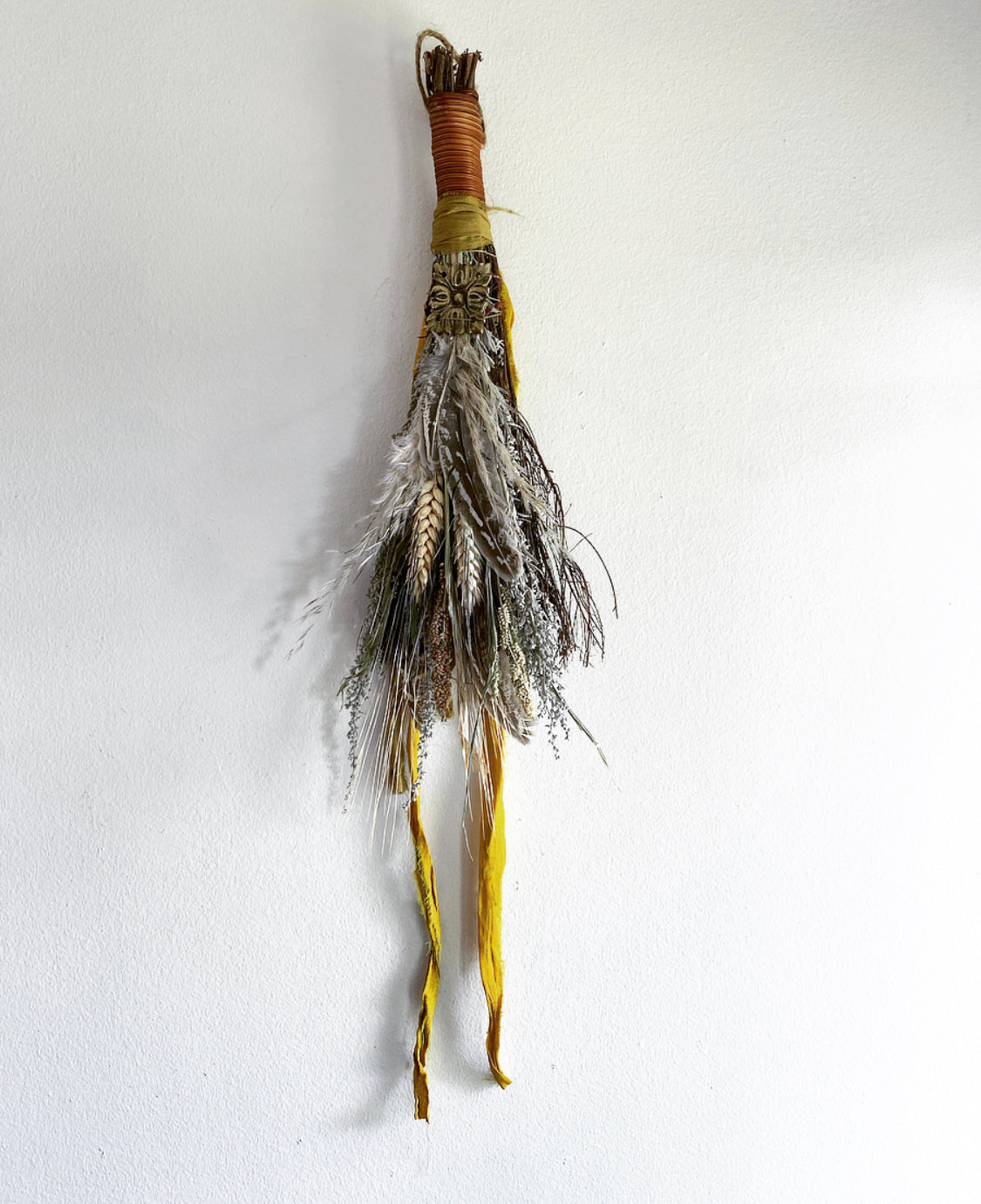 decorated broom for wall hangings, weddings, rustic decor